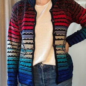 Colorful Striped Cardigan